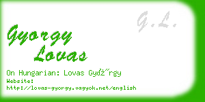 gyorgy lovas business card
